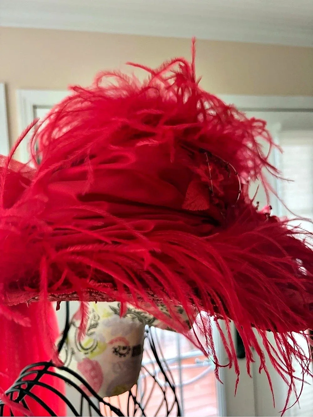 Artifacts Vintage Collections The MaryJean Collection Vintage Red Feather Hat Ve
